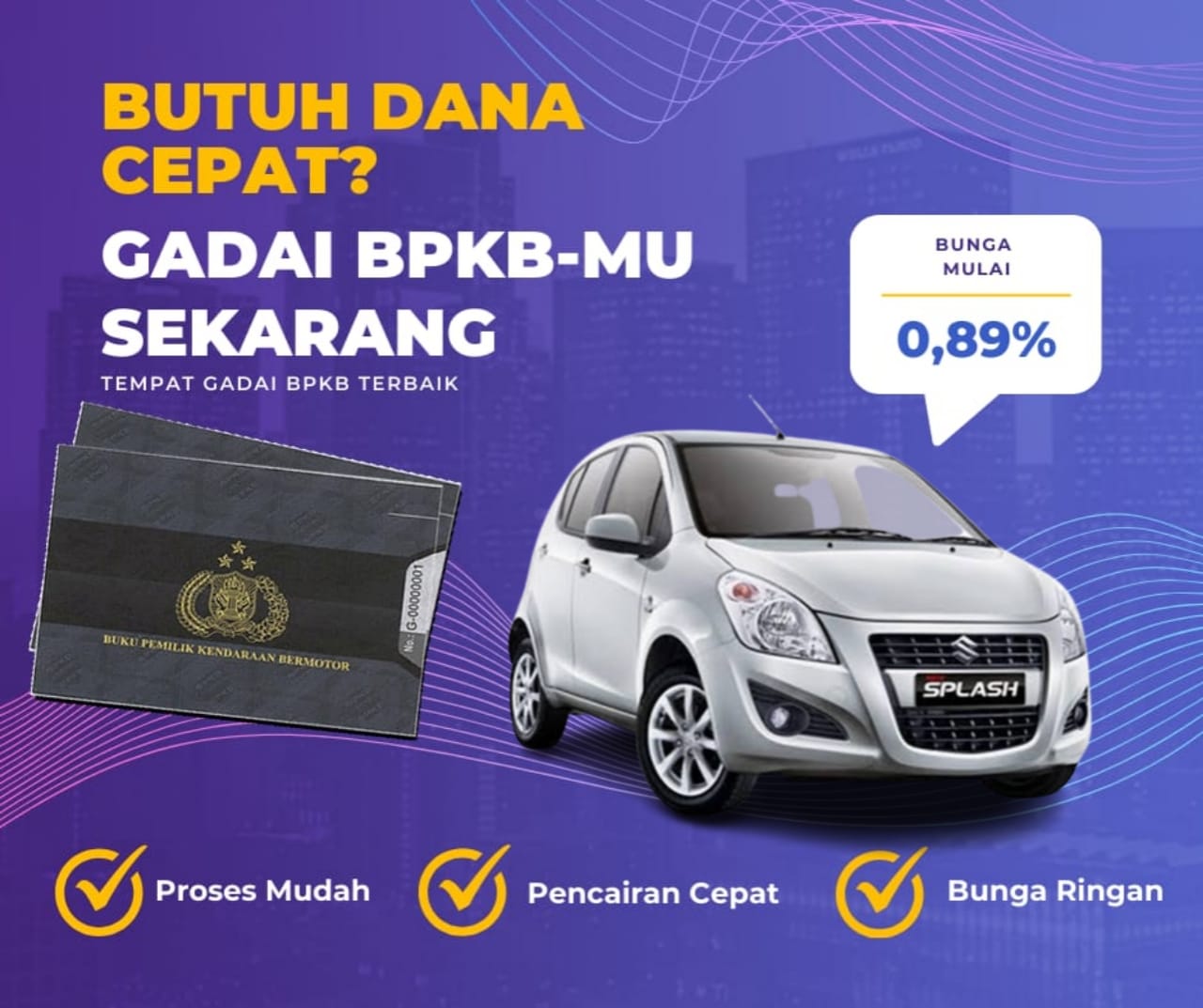 Kredit Jaminan Bpkb Mobil Suzuki Splash Dapat Dana Berapa? Seperti Ini Simulasinya